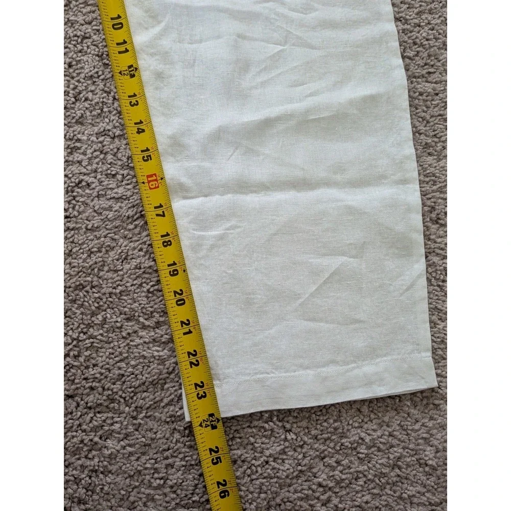 Quince 100% European Linen Pants Womens Medium White (Fits 29x24) NWT